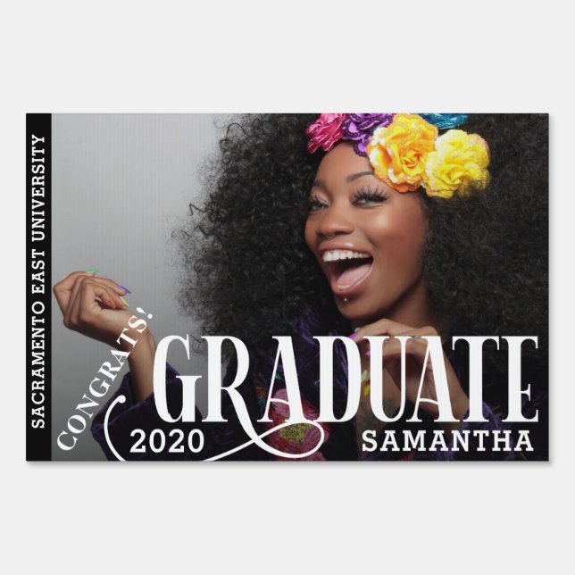 Modern Photo Graduate Sign (Front)