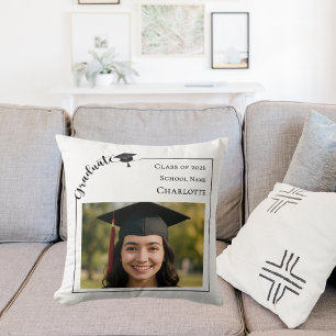 Modern photo Graduate Throw Pillow