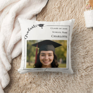 Modern photo Graduate Throw Pillow