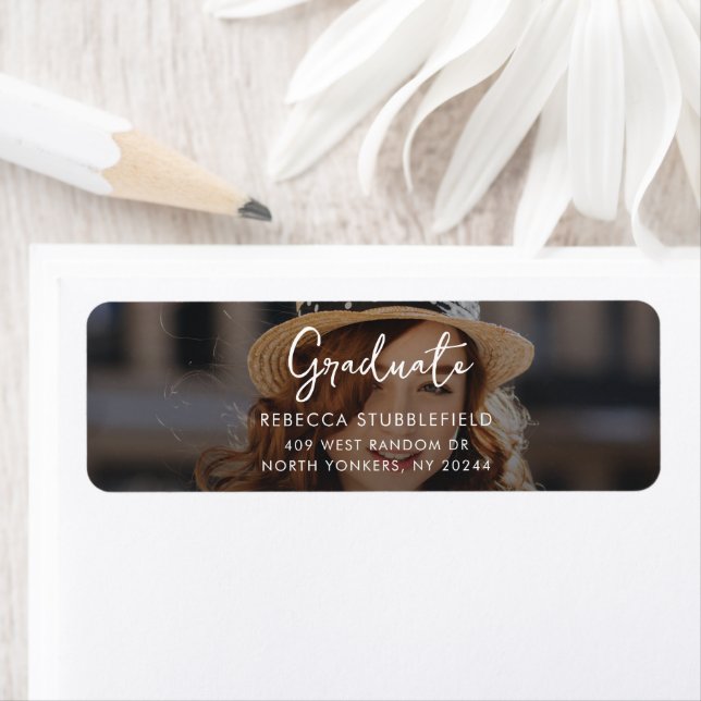 Modern Photo Graduation 2026 Return Address Label (Insitu)