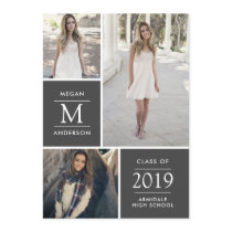 Modern photo graduation announcement Modern photo graduation announcement