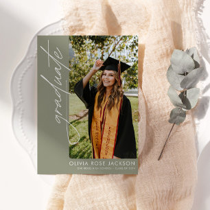Modern Photo Graduation Announcement