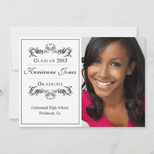 Modern Photo Graduation Announcement