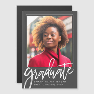 Modern Photo Graduation Announcement 2022 Grey