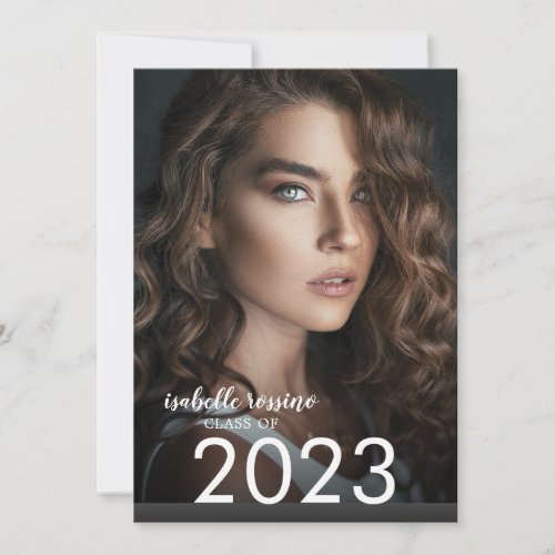 Modern Photo Graduation Announcement Class Of 2023