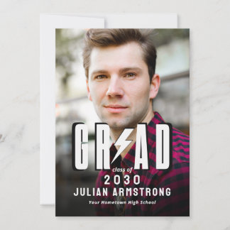 Modern Photo Graduation Announcement & Grad Party