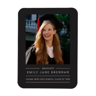 Modern Photo Graduation Announcement Magnet