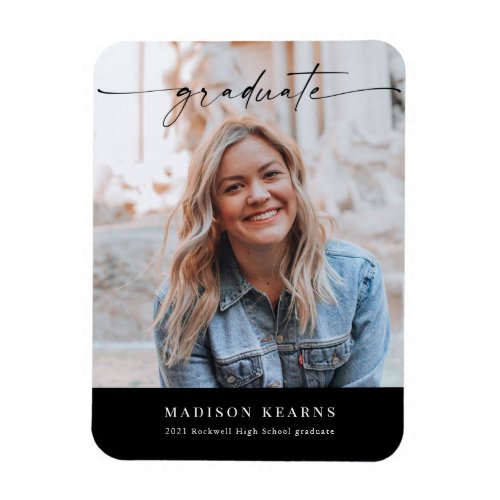 Modern Photo Graduation Announcement Magnet