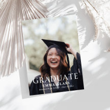 Modern Photo Graduation Announcements