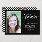 Modern Photo Graduation {Black and White} Announcement (Front/Back)