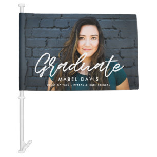 Modern Photo graduation Car Flag