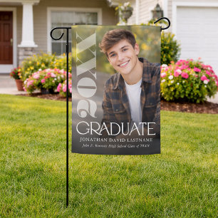 Modern Photo Graduation  Garden Flag