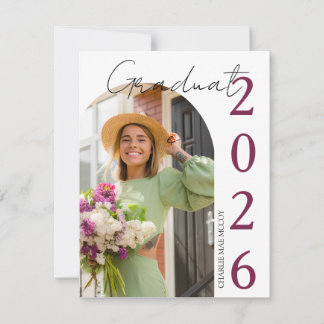 Modern Photo Graduation Invitation