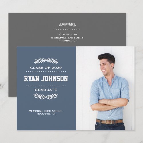 Modern Photo Graduation Invitation