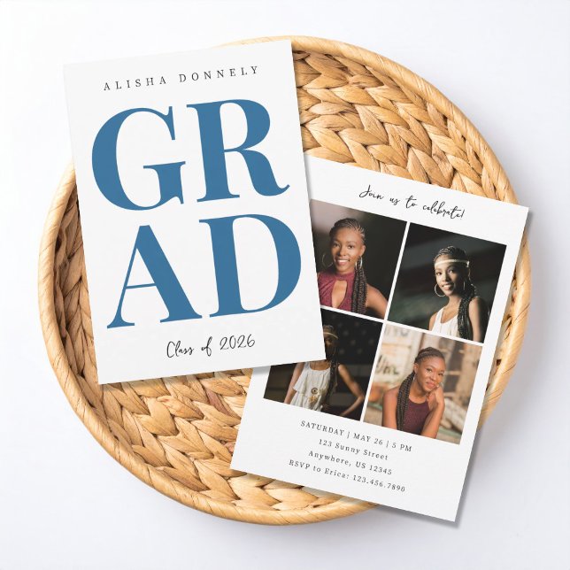 Modern Photo Graduation Invitation (Creator Uploaded)