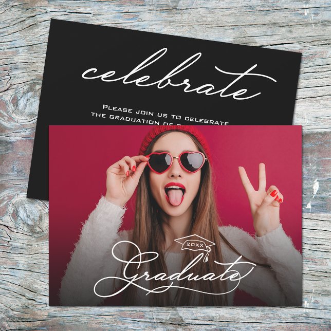 Modern Photo Graduation Invitation (Modern Photo Graduation Invitations)