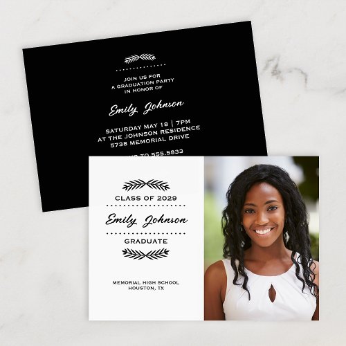 Modern Photo Graduation Invitation