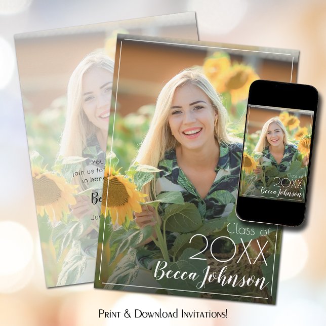 Modern Photo Graduation Invitation (Creator Uploaded)