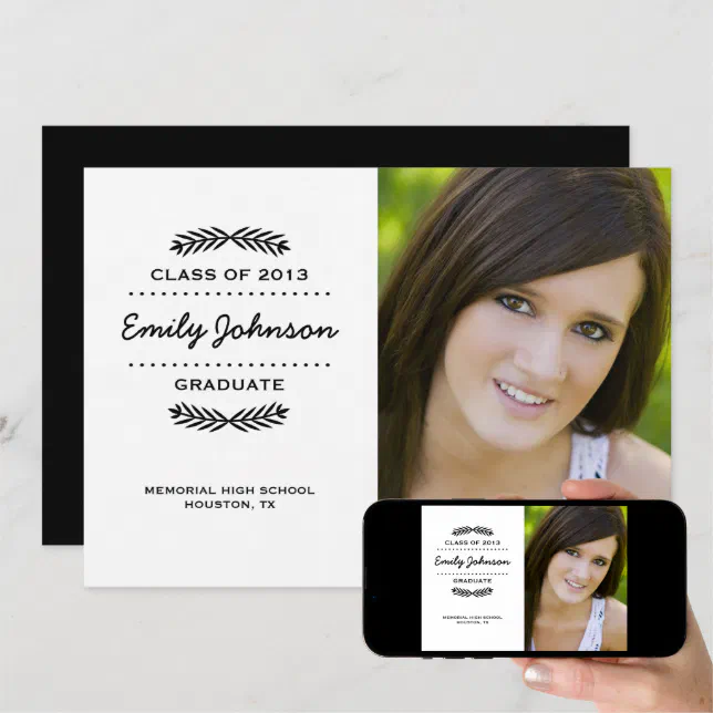 Modern Photo Graduation Invitation | Zazzle