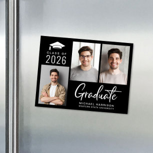 Modern Photo Graduation Magnet Announcement