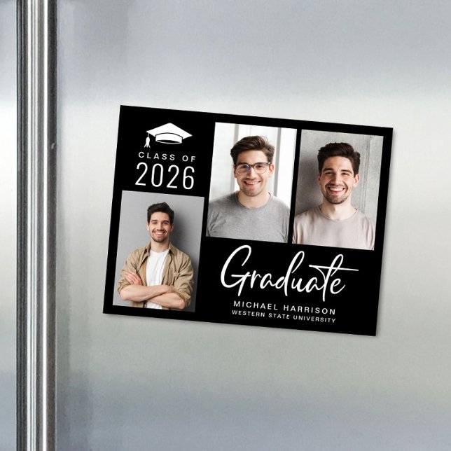 Modern Photo Graduation Magnet Announcement (Modern Photo Graduation Magnet Announcement)