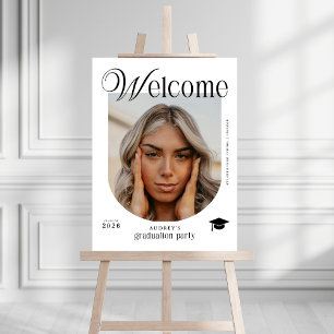 Modern Photo Graduation Party Arch Welcome Sign