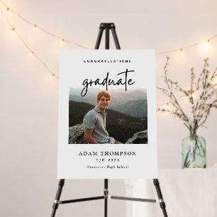 Modern Photo Graduation Party Banner Foam Board
