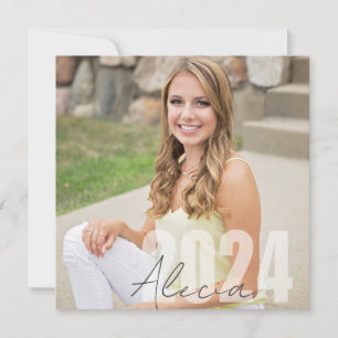 Modern Photo Graduation Party Invitation
