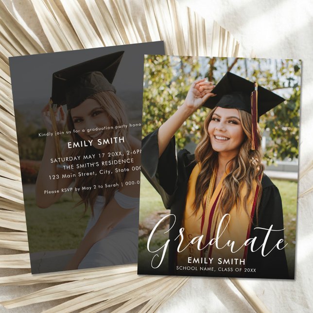 Modern Photo Graduation Party Invitation (Creator Uploaded)