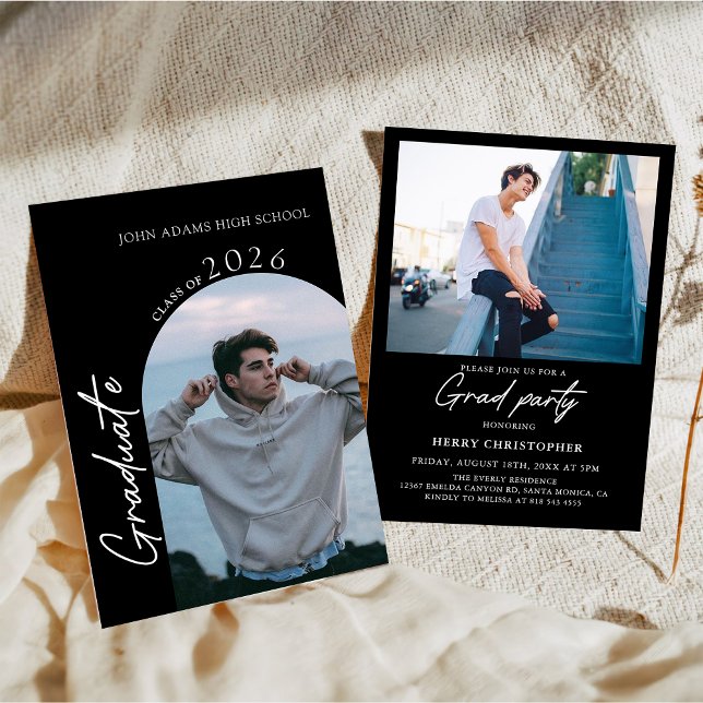 Modern Photo Graduation Party Invitation (Creator Uploaded)
