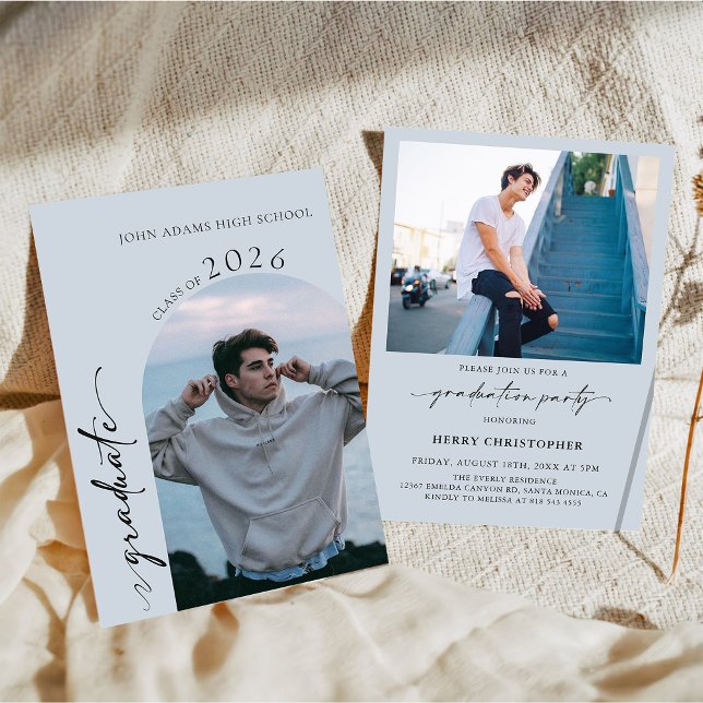 Modern Photo Graduation Party Invitation (Creator Uploaded)