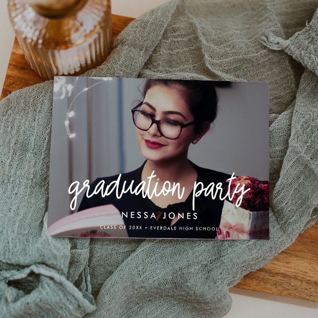 Modern Photo graduation party invitation (Creator Uploaded)