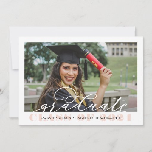 Modern Photo Graduation Party Invitation | Zazzle