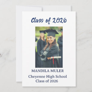 Modern Photo Graduation Party Invitation Class of