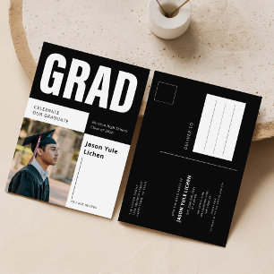 Modern Photo Graduation Party Invitation Postcard