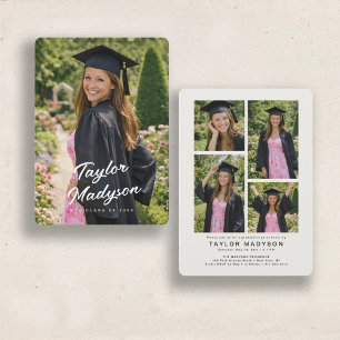 Modern Photo Graduation Party Invite Announcement