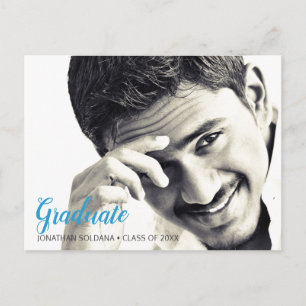 Modern Photo Graduation Party Postcard