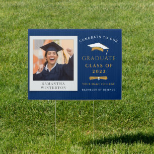 Modern Photo Graduation Party Sign