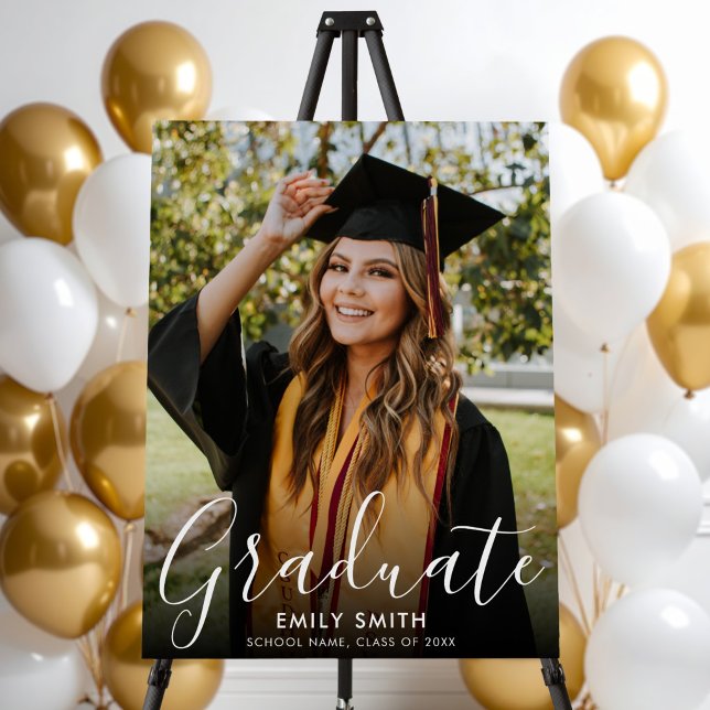 Modern Photo Graduation Party Sign (Creator Uploaded)