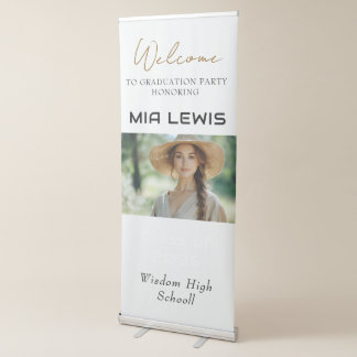 Modern Photo Graduation Party welcome  Retractable Banner