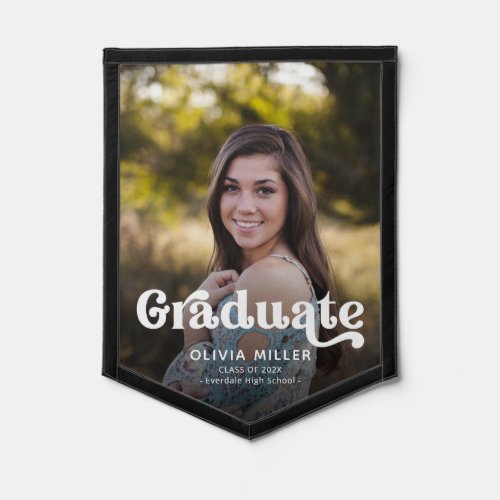 Modern Photo Graduation pennant flag