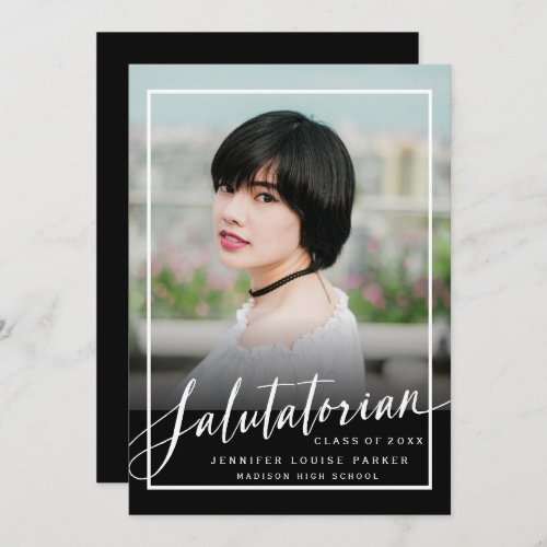 Modern Photo Graduation Salutatorian V2 Announcement