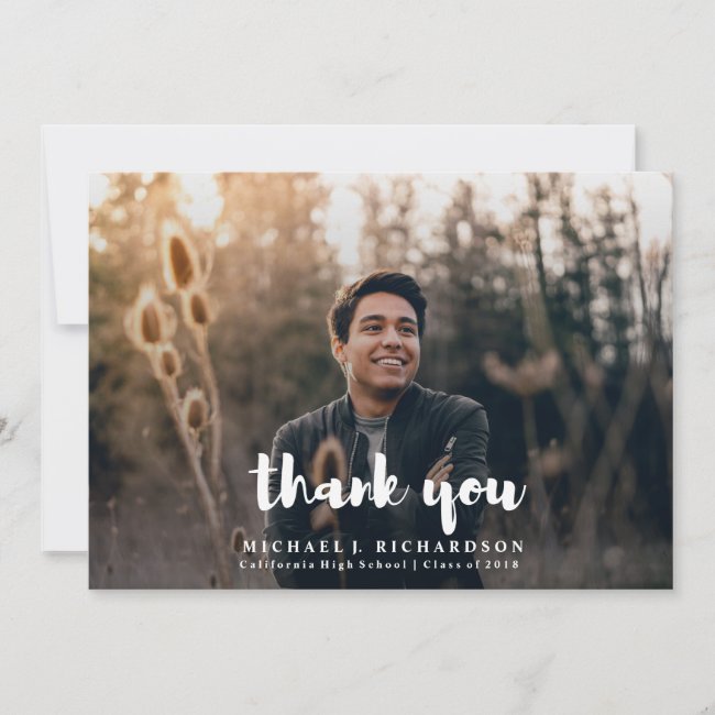 Modern Photo Graduation Thank YOU