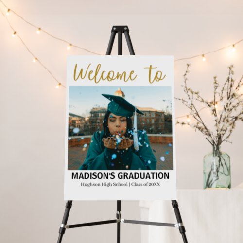 Modern Photo Graduation Welcome Sign
