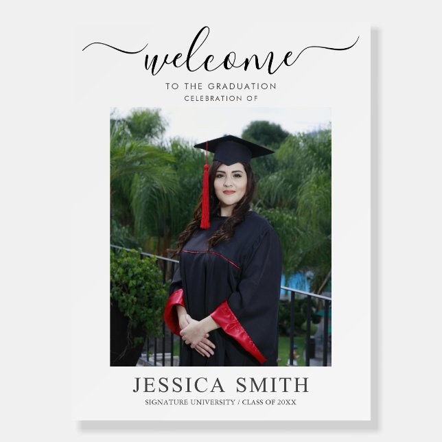 Modern Photo  Graduation Welcome Sign (Front)