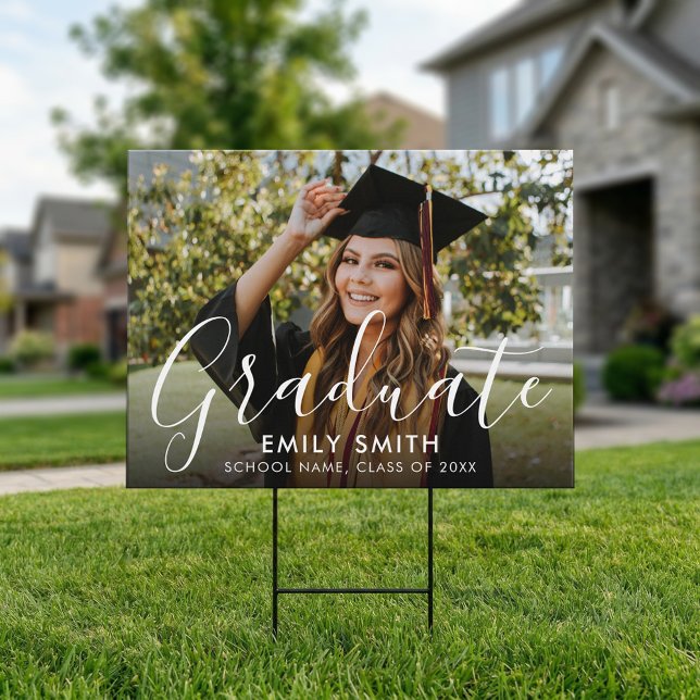 Modern Photo Graduation Yard Sign (Creator Uploaded)
