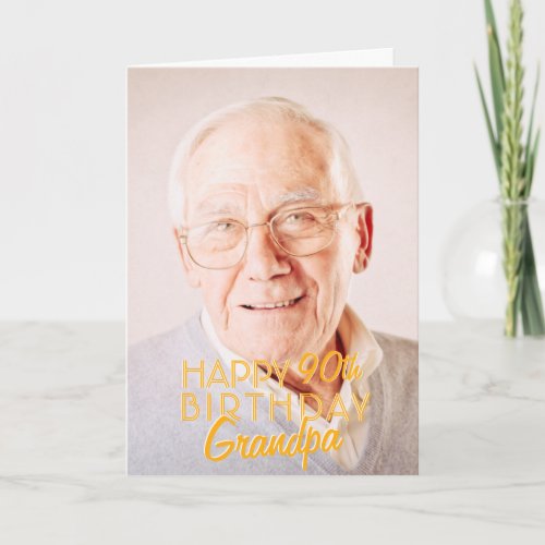 Modern Photo Grandpa Happy Birthday Greeting