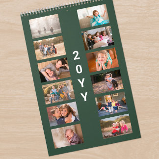 Modern Photo Green Cover Calendar