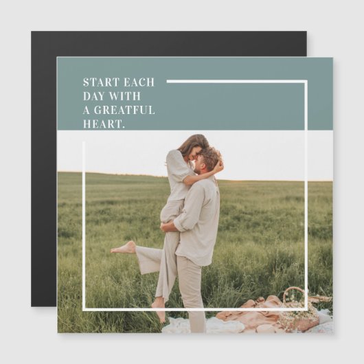 Modern Photo Green Family Lovely Gift (Front/Back)