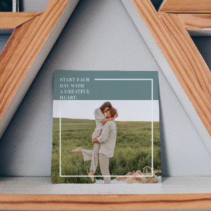 Modern Photo Green Family Lovely Gift